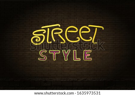 Neon Sign on Brick Wall Street Style