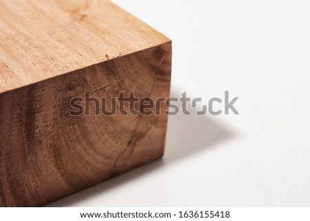 a block of wood on white background texture