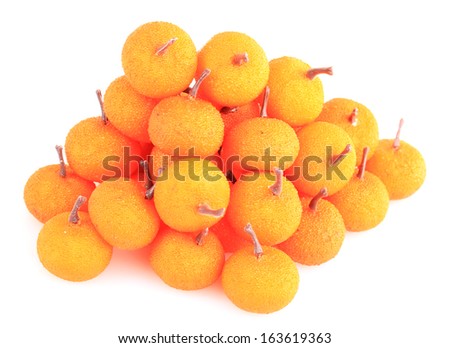 Small tangerines, isolated on white