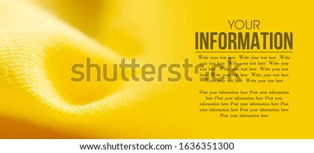 Yellow material fabric textile texture clothing Royalty-Free Stock Photo #1636351300
