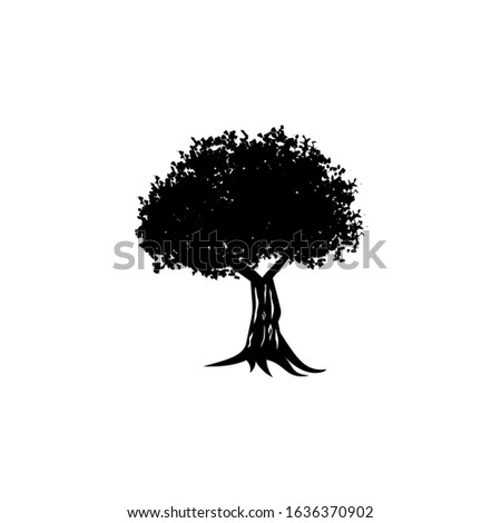 tree oak,maple natural garden vector logo design