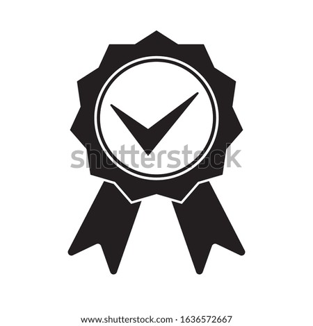 Quality guarantee icon in trendy style design. Vector graphic illustration.