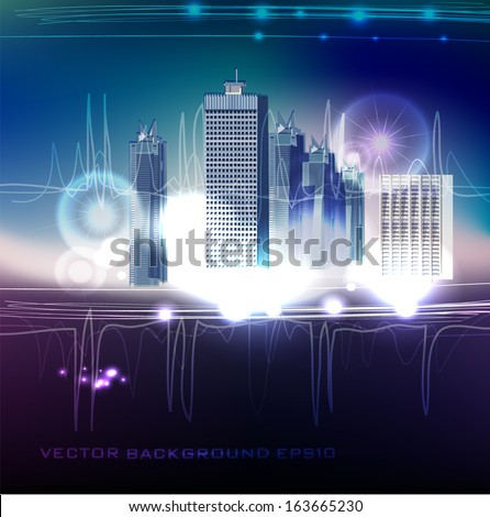 neon city background