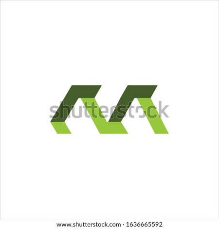 initial letter m logo vector design