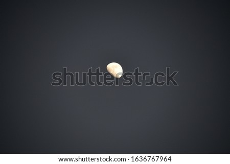 the moon in the spanish sky, Alicante Province, Costa Blanca, Spain, February 4, 2020