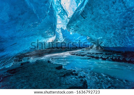 Iceland Ice Caves and Backgrounds Royalty-Free Stock Photo #1636792723