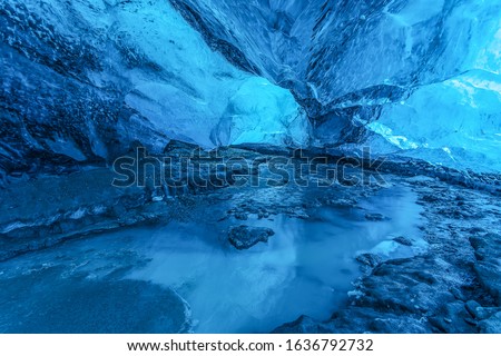 Iceland Ice Caves and Backgrounds Royalty-Free Stock Photo #1636792732