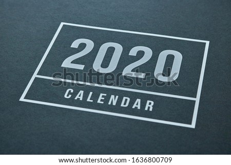 A studio photo of a 2020 calendar