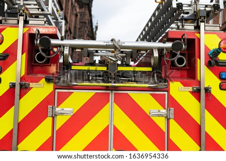 Picture of a new fire truck on mission in Scotland
