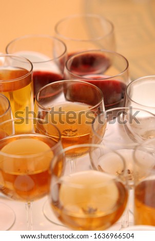 Close-up pictures of wine glasses