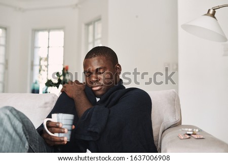 African appearance dark plaid handsome man model health problems