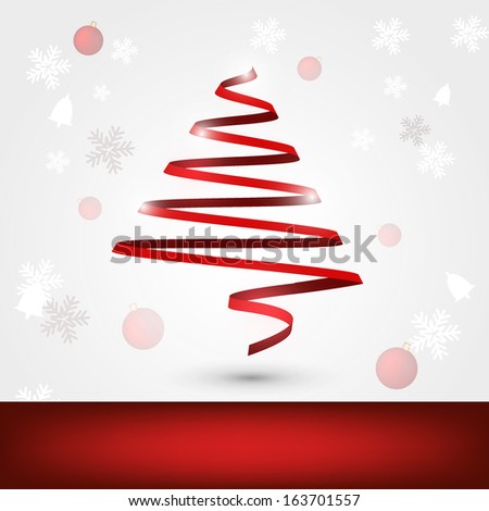 Stylized ribbon Christmas tree.