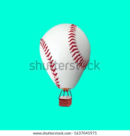 Sport art. Concept baseball air balloon.