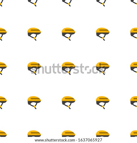 Helmet icon pattern seamless isolated on white background. Editable flat Helmet icon. Helmet icon pattern for web and mobile.