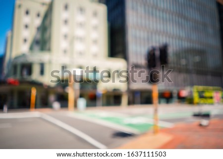 abstract background, Wellington city in bokeh