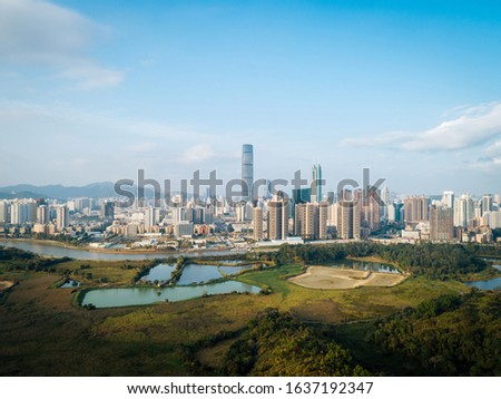 Beautiful landscape of skylines in Shenzhen,China