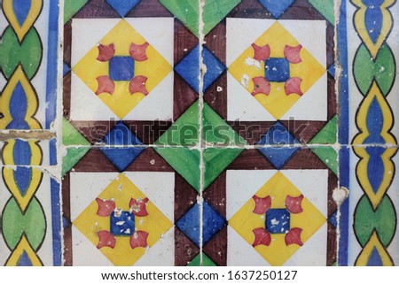 portuguese tiles lisbon colorful  traditional photo stock