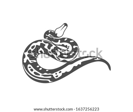 Python snake logo vector, Animal graphic, Snake design Template illustration