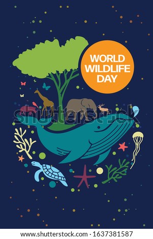 World Wildlife Day Logo design template, March 3 Royalty-Free Stock Photo #1637381587