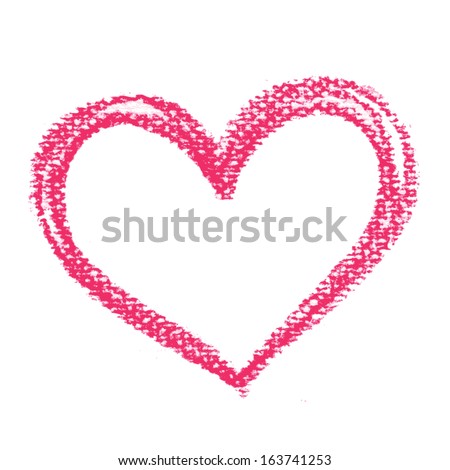 Watercolor heart, vector element for your design, valentine's day card concept Royalty-Free Stock Photo #163741253