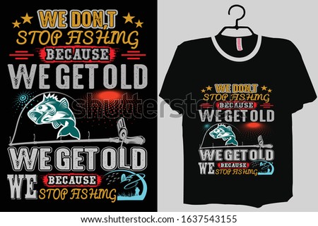 Fishing T-shirt Design Template Vector And Fishing T-Shirt Design, Fish vector illustration.With Black color background. 