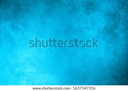 Blue turquoise texture for background design. Colored background Art plaster. Illuminated surface. Abstract image. Bitmap image.