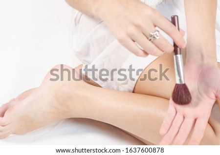 woman's skin in photo session