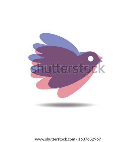 vector bird in fly logo