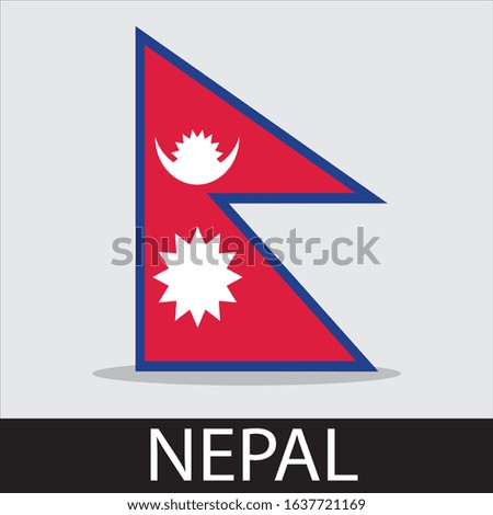 Nepal country flag symbol on a white background