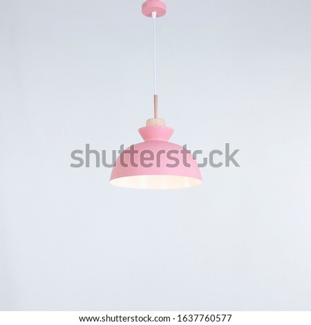 Rose single modern light pendant white background