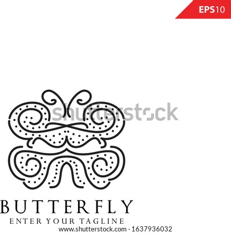 Butterfly Logo design inspiration, Luxury Elegant with simple line art, monoline, outline style