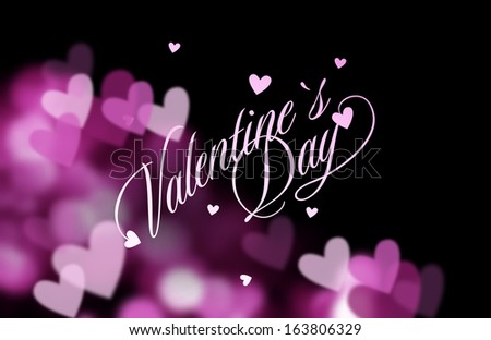 Valentine card with many hearts