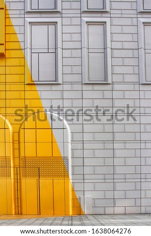 yellow gray wall modern background