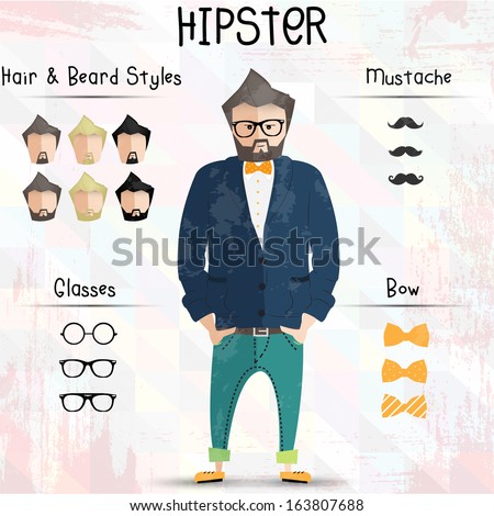hipster character set