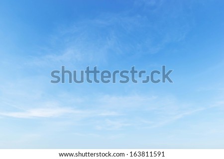 Fantastic soft white clouds against blue sky Royalty-Free Stock Photo #163811591