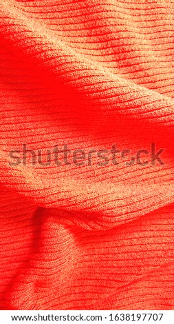 Red fabric texture, fiber photo background. 