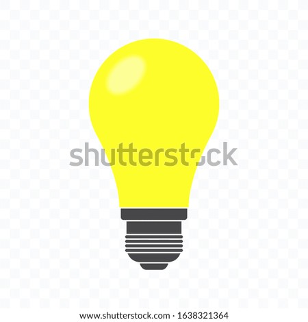 bulb icon, idea icon, lighting design vector on white background. editable vector