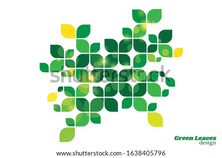 Abstract background with Green leaf design