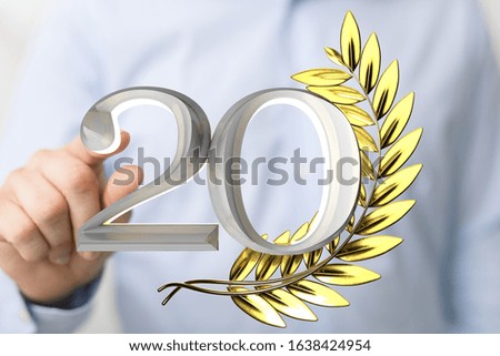 Template 3d  Years Anniversary Illustration
