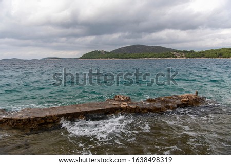 View On The Sea. Tribunj Croatia Landscape Beautiful Ocean Vacation Destination European Tourism Mediterranean