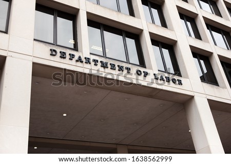 United Stated Department of Labor building in Washington DC Royalty-Free Stock Photo #1638562999