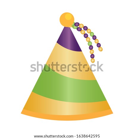 Isolated party hat on a white background - Vector illustration