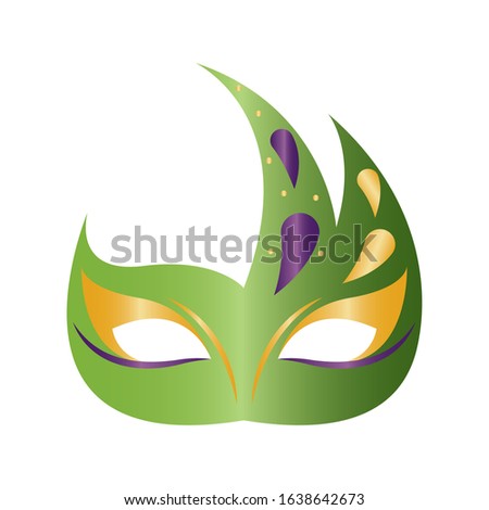 Mask for mardi gras. Carnival party - Vector