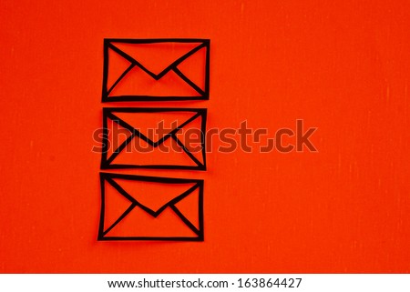 black paper letters
