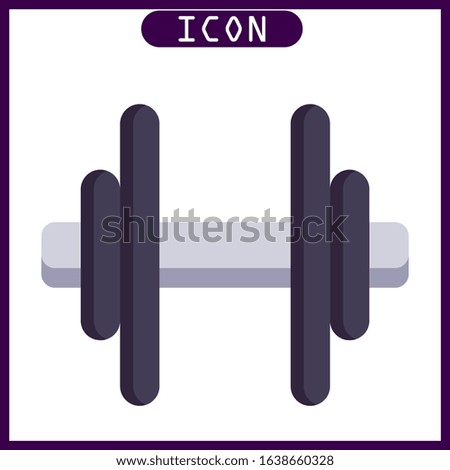 Flat icon of dumbbell disk in vector design