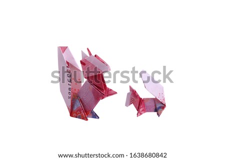 Origami: Fox, origami with money