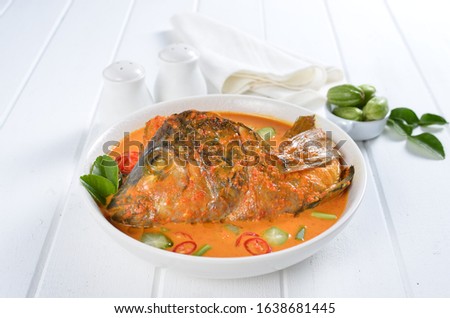 Fish head curry, Indonesian dish