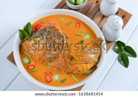 Fish head curry, Indonesian dish