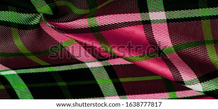 Texture, background, pattern, checkered fabric, red white black green colors, Scottish motifs in this fabric, your design with the sounds of bagpipes and fragrant whiskey