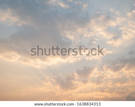 Clouds in the sky during the sunset in the nature of the Asian summer, perfect for travel